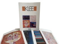 Vintage French Four Prints Klee Great Master Painting Print Collection Envelope Framing Display Artwork Descriptions French c1980's / EVE