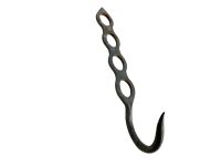 Vintage French Metal Wall Rail Hanging Kitchen Hook Hooks Hanger Display Tools Butcher Game Commercial circa 1940-50's / EVE