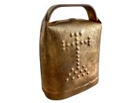 Vintage Bell French Cross Crucifix Temple Church Cow Type Summon Summoning Prayer Ornament Decor Metal 1950-60's / EVE