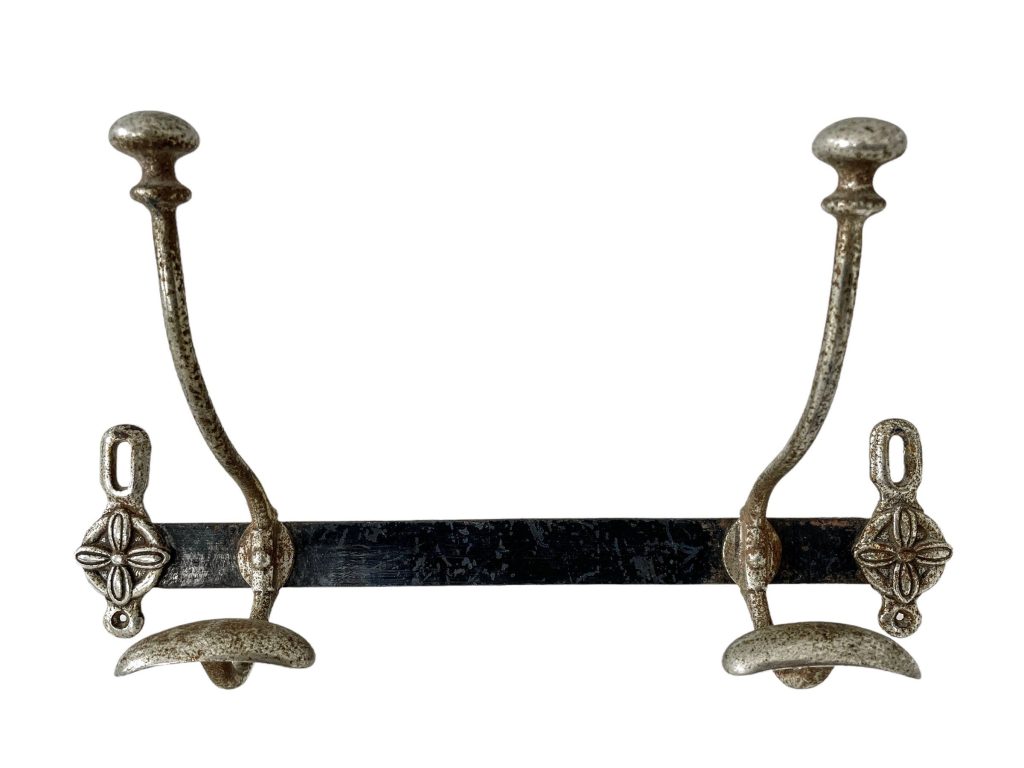 Antique French Metal Wall Mounted Coat Hook Hanger Metal Small Coat Towel Decor Display Hallway Cloakroom Kitchen c1910-20’s