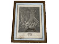 Antique French Etching Print Of Le Couche De La Mariee Wedding Night Lithograph Gift c1900's / EVE