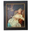 Vintage French Le Repos - The Rest Colson Paris Print Reproduction Hardboard Frame Wall Hanging Picture c1970-80's / EVE