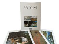 Vintage French Three Prints Monet Great Master Print Collection In Envelope For Framing Display Artwork Descriptions French c1980's / EVE