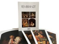 Vintage French Four Prints Rembrandt Great Master Print Collection In Envelope Framing Display Artwork Descriptions French c1980's / EVE