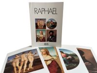 Vintage French Four Prints Raphael Great Master Print Collection In Envelope Framing Display Artwork Descriptions French c1980's / EVE