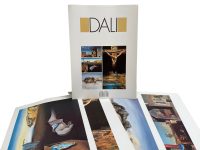 Vintage French Four Prints Dali Great Master Painting Print Collection Envelope Framing Display Artwork Descriptions French c1980's / EVE