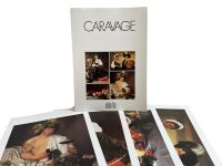 Vintage French Four Prints Caravage Great Master Painting Print Collection Envelope Framing Display Artwork Descriptions c1980's / EVE