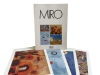 Vintage French Four Prints Miro Great Master Painting Print Collection Envelope Framing Display Artwork Descriptions c1980's / EVE