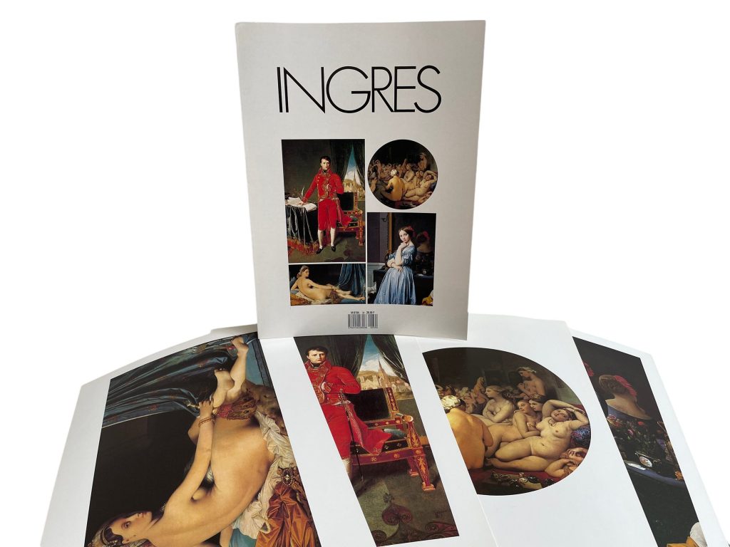Vintage French Four Prints Ingres Great Master Painting Print Collection Envelope Framing Display Artwork Descriptions c1980's / EVE