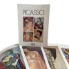 Vintage French Four Prints Picasso Great Master Painting Print Collection Envelope Framing Display Artwork Descriptions c1980's / EVE