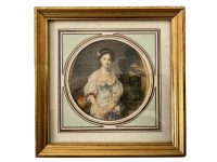 Vintage French Framed Print The Broken Jug By Greuze In A Gold Painted Wooden Frame Wall Decor Decoration Reproduction c1960's / EVE
