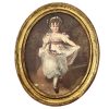 Vintage French Framed Print Miss Murrey by Sir Thomas Lawrence In A Gold Painted Wooden Frame Wall Decoration Reproduction c1960's / EVE