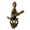 Vintage African Woman And Child Brass Metal Figurine Statue Primitive Sculpture Cast Tribal Art Toy Decor Display c1980-90's / EVE