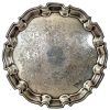 Vintage English Silver Plated Metal Ornately Edged Drinks Dinner Tray Plate Dish Charger Serving Wall Hanging circa 1930-40's / EVE