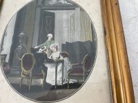 Alternative view of Antique French Le Tric Trac Board Game Framed Print In A Gold Painted Frame Wall Decor c1910's / EVE