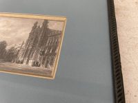 Alternative view of Vintage French Alameda Andalusia Spain Framed Engraving Print In Black Frame Wall Decor c1970's / EVE