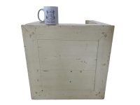 Alternative view of Vintage Chinese Table Off White Cream Wooden Table Side Stand Display Rest Plinth Ornate Regal Prop Tabouret c1960-70's / EVE