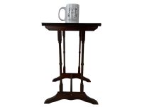 Alternative view of Vintage French Wooden Brown Varnished Wood Small Medium Side Table Stand Display Rest Plinth Furniture Classical Style c1950-60's / EVE