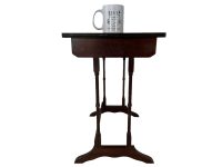 Alternative view of Vintage French Wooden Brown Varnished Wood Small Medium Side Table Stand Display Rest Plinth Furniture Classical Style c1950-60's / EVE