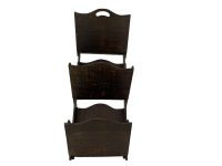 Alternative view of Vintage French Wood Menu Book Programme Art Work Magazine Leaflet Stand Rest Display Restaurant Cafe Traditional c1980-90's / EVE