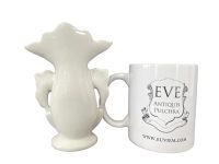 Alternative view of Antique French Marriage Wedding Bud Vase Ceramic Globe de Mari??e Mairee Globe Gift Dome Presentation Decorative c1850-1900's / EVE