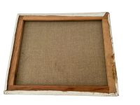 Alternative view of Vintage French Painting Oil Field Of Wheat Skyline Sky Scenic On Canvas Farm Track Road Wall Decor c1950-60's / EVE