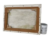 Alternative view of Vintage French Painting Oil D Fronnli Mountains Lake Sheep Skyline Scenic On Canvas c1980's / EVE