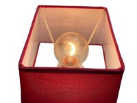 Alternative view of Vintage English Bedside Dressing Table Desk Ceramic Pink Electric Lamp Light With Lampshade c1960-70's / EVE