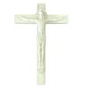 Vintage French Crucifix White Plaster Crucified Christ Catholic Church Chapel Cross Religious Symbol Jesus c1970's / EVE