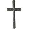 Vintage French Crucifix Galvanised Iron Tube Metal Christ With Patina Catholic Church Chapel Cross Religious Symbol Jesus c1950-60's / EVE