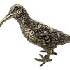 Vintage French Silver Coloured Metal Curlew Bird Figurine Ornament Decor Design Animal c1940-50's / EVE