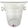 Vintage French Clear Plastic La Table Des Sommeliers Champagne Wine Ice Bucket Cooler Display Stand Pot Handled c1980-90's / EVE