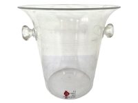 Vintage French Clear Plastic La Table Des Sommeliers Champagne Wine Ice Bucket Cooler Display Stand Pot Handled c1980-90's / EVE