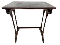 Vintage French Wooden Brown Varnished Wood Small Medium Side Table Stand Display Rest Plinth Furniture Classical Style c1950-60's / EVE