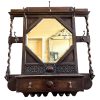 Vintage French Coat Hanger Wood Wooden Five Hook Rack Hook Hooks Storage Door Wall Hanging Barley Twist Mirror Rustic Rural c1920-30's / EVE