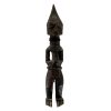 Vintage African Wooden Brown Natural Wood Woman Figurine Standing Ornament Tribal Carving Statue Decor Display circa 1970-80's / EVE