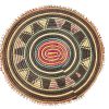 Vintage African Woven Circular Raffia Placemat Place Mat Plate Tray Dish Bowl Platter Decorative Table circa 1970-80's / EVE