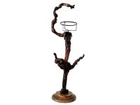 Vintage Plant Pot Or Ashtray French Vine Branch Large Free Standing Wooden Wood Armchair Style Pedestal Plinth Prop Display c1950-60's / EVE