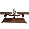 Antique French Heavy Cast Iron Kitchen Weighing Scale Heavy Patina Rusty Surface Tarnish Patina Decor Butcher Grocer Circa 1880's / EVE