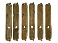 Vintage French Ornate Brass Metal Gold Coloured Door Plates Push Plate Interior Interior Decor Hardware circa 1930-1940's / EVE