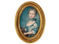 Vintage French Jean Baptiste Perronnean Girl With Kitten Fabric Print in Frame DAMAGED circa 1960-70's / EVE