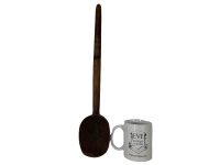 Alternative view of Vintage French Worn Large Wooden Spoon Stirrer Stirring Wood circa 1940-50's / EVE