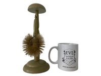 Alternative view of Antique French Wood Wooden Hat Stand With Brush Rest Decor Design Shop Commercial Retail Window Display c1920's / EVE