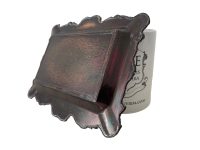 Alternative view of Vintage Australian Small Metal Copper Worn Silver Saucer Dish Bowl Display Trinket circa 1960-70's / EVE