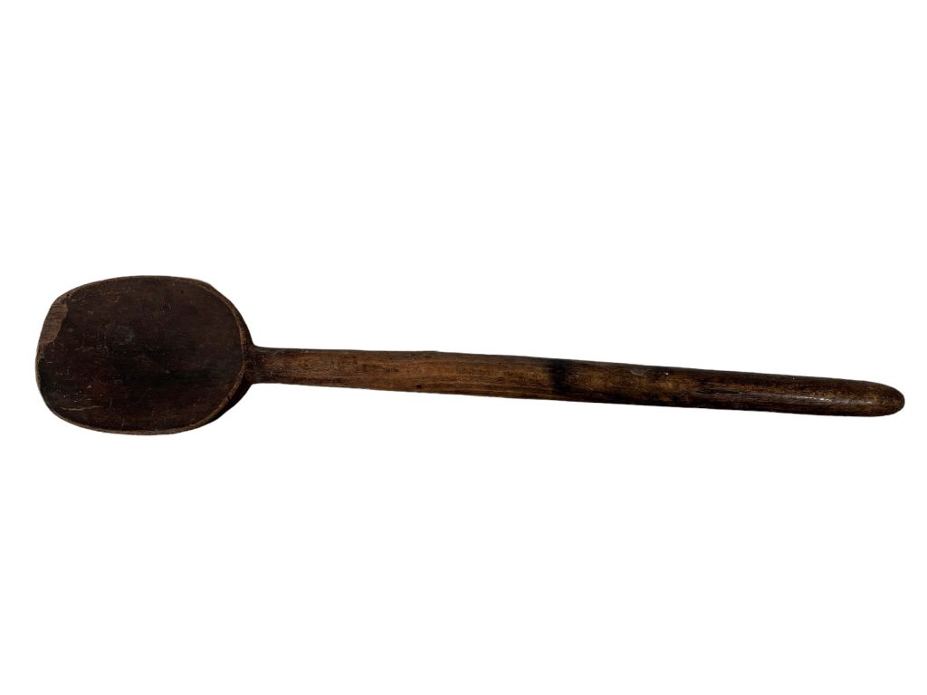 Vintage French Worn Large Wooden Spoon Stirrer Stirring Wood circa 1940-50’s / EVE