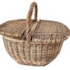 Vintage French Traditional Market Shopping Wicker Basket display presentation garden gardening harvesting picnic circa 1970-80's / EVE