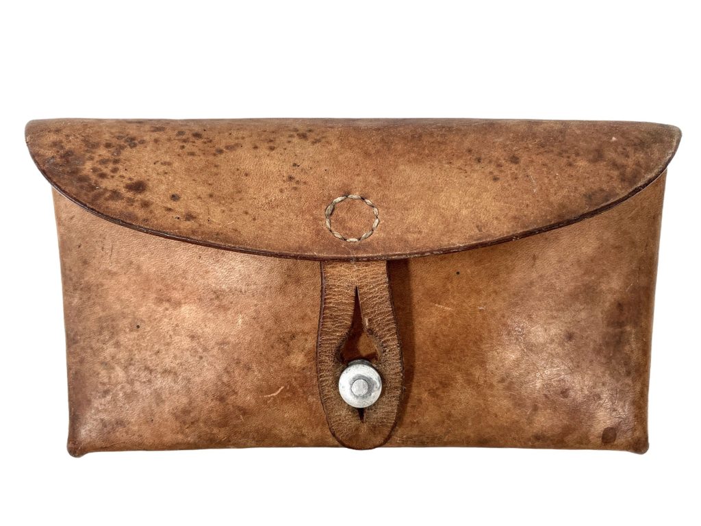 Vintage Swiss Thick Leather Hide Belt Pouch Wallet Bag Case circa 1940-50’s / EVE
