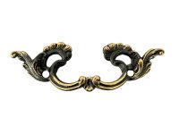 Vintage French Drawer Pull Pulls Handles Napoleon III Style Tarnished Brass Look Multiples Available circa 1980-90's / EVE