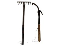 Vintage French Branch Cutter Rake Garden Tools Needing New Handles Gardener Agriculture Cutting Hand Tool circa 1960-70's / EVE