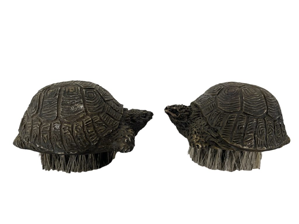 Vintage French Tortoise Small Clothes Brush Resin Set Of Two circa 1990’s / EVE